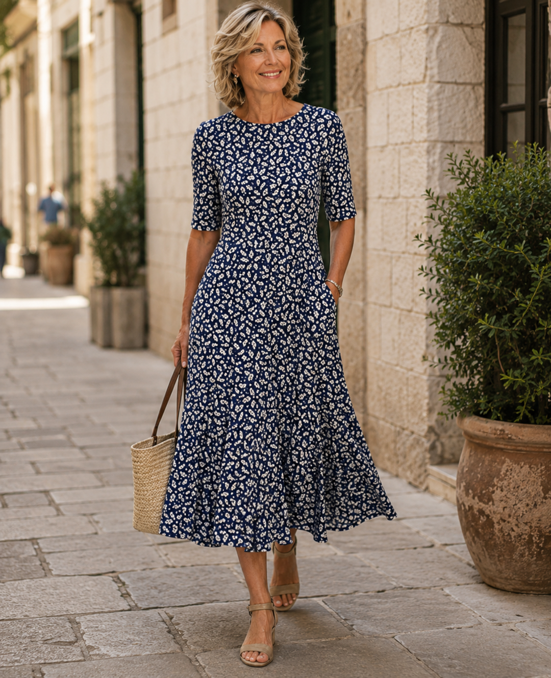 Sarah | Effortless Floral Midi Dress