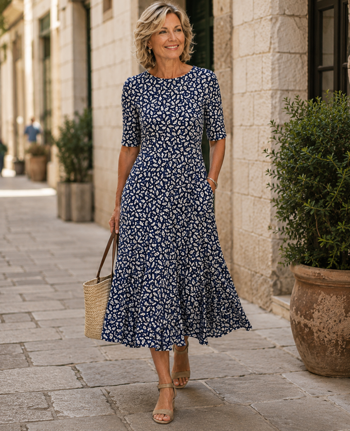 Sarah | Effortless Floral Midi Dress